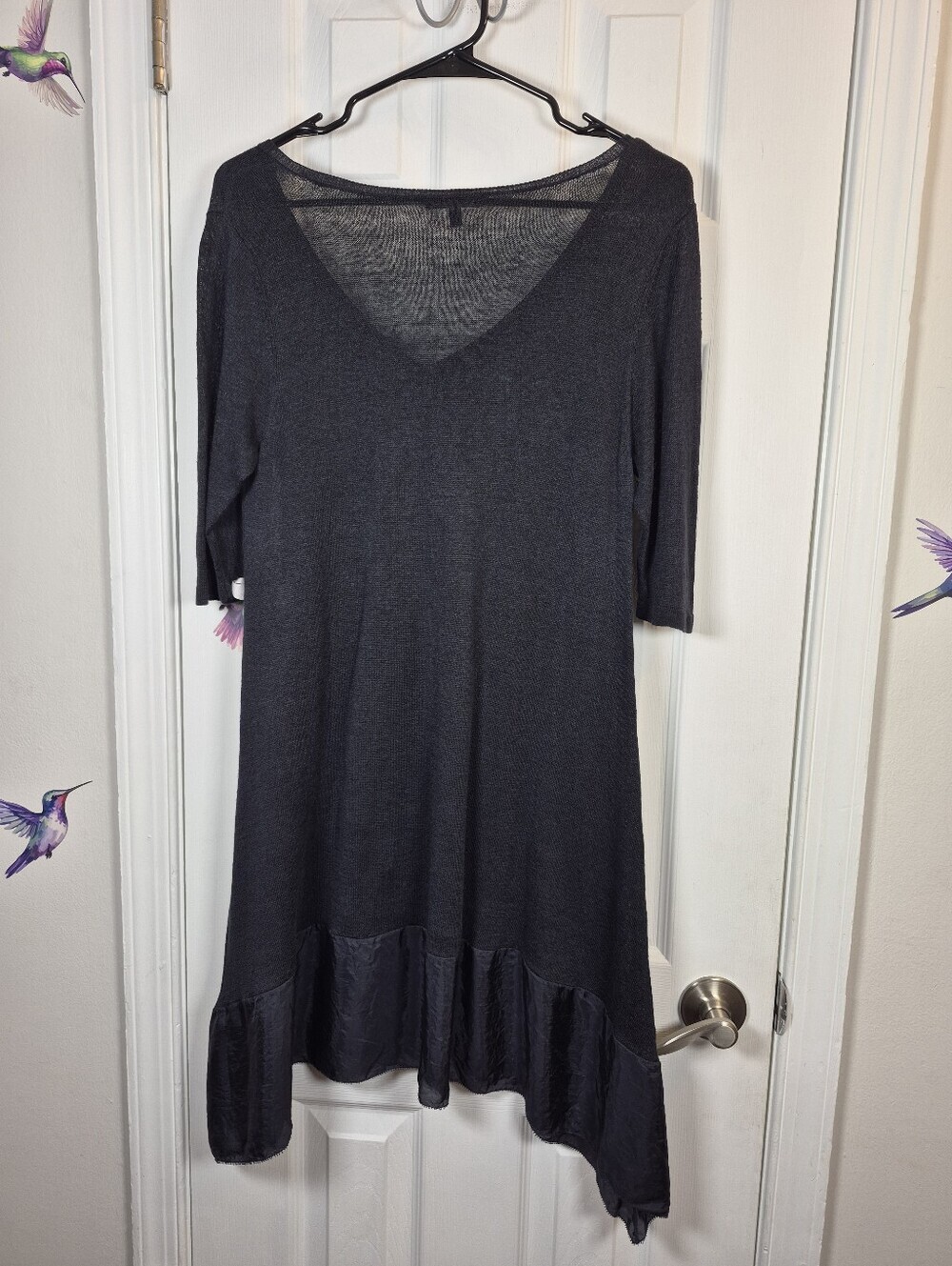 Eileen Fisher Silk Trim Linen Knit Tunic S Quiet Luxury Resort Lagenlook